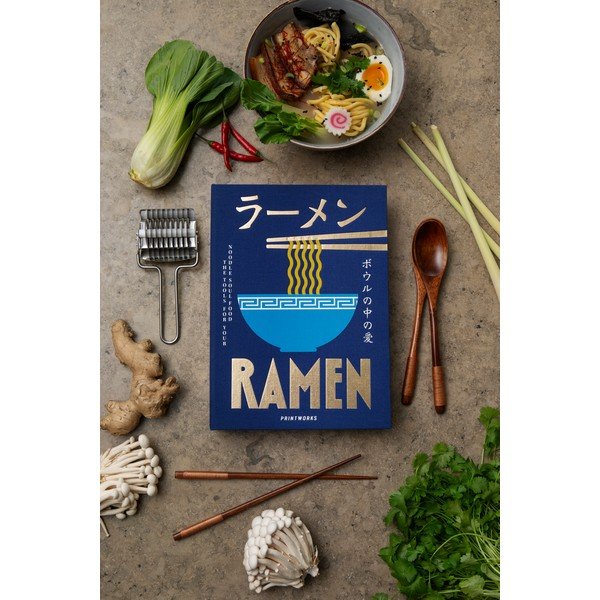 Bacchette in set blu in acciaio inox/in bambù per 2 persone The Essentials - Ramen Tools – Printworks-image-1