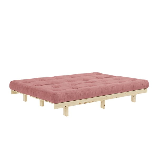 Divano letto in velluto a coste rosa 190 cm Lean - Karup Design-image-1