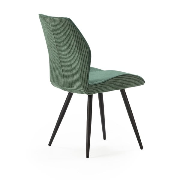 Set di 2 sedie da pranzo in velluto a coste verde Adaya - Marckeric-image-4