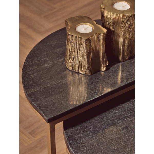 Set di tavolini su marmuriniu stalviršiu 2 pz 28x45 cm Varana – Premier Housewares-image-2