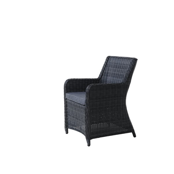 Poltrona da giardino grigio scuro in rattan artificiale Austin/San José - Rojaplast-image-1