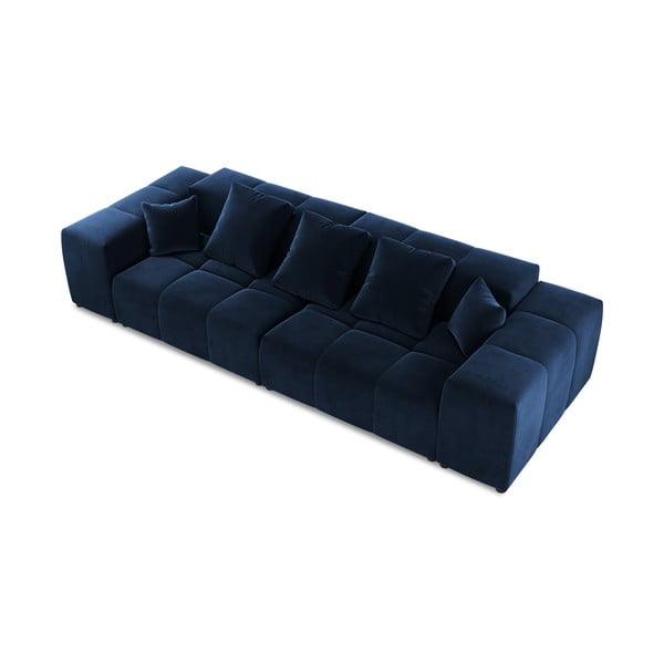 Divano in velluto blu 320 cm Rome Velvet - Cosmopolitan Design-image-3