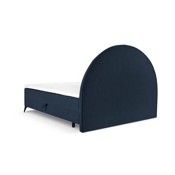 Letto boxspring blu scuro con contenitore 180x200 cm Sunset - Cosmopolitan Design-image-3