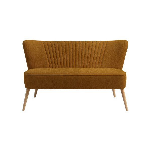 Divano a due posti giallo senape scuro Forma personalizzata Harry - CustomForm
