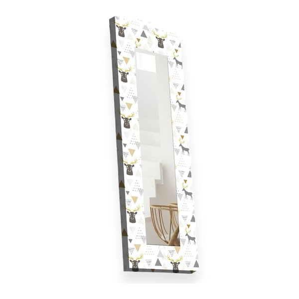 Specchio da parete con cornice in legno 40x120 cm - Wallity