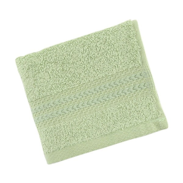 Asciugamano verde in puro cotone, 30 x 50 cm - Foutastic-image-1