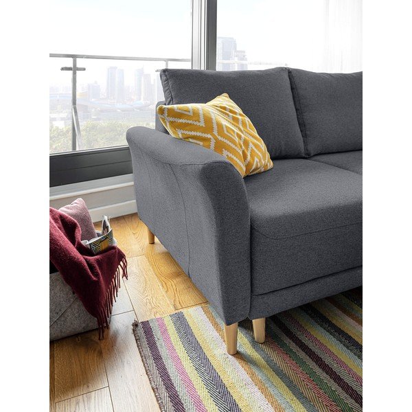Divano letto angolare grigio scuro, angolo destro Lovely Annie - Miuform-image-4