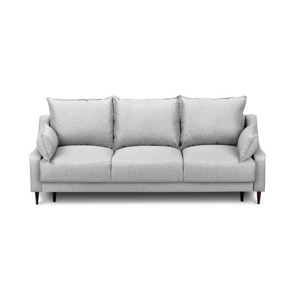 Divano letto grigio chiaro con contenitore Ancolie, 215 cm - Mazzini Sofas