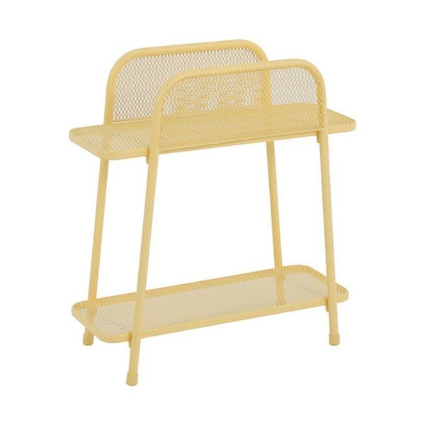 Tavolo contenitore in metallo giallo per balcone, altezza 70 cm MWH - Garden Pleasure