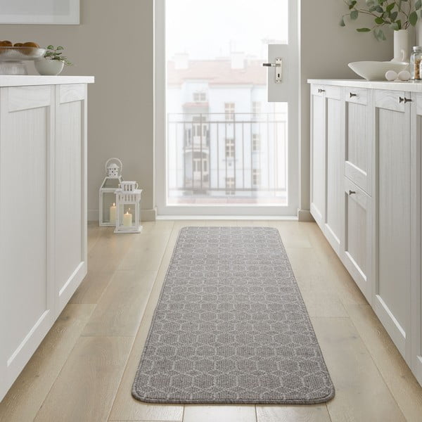 Runner lavabile grigio chiaro 57x230 cm Argyll - Flair Rugs-image-1