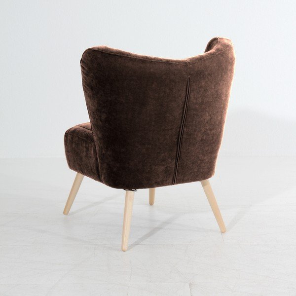 Poltrona marrone scuro Sari Velur - Max Winzer-image-3