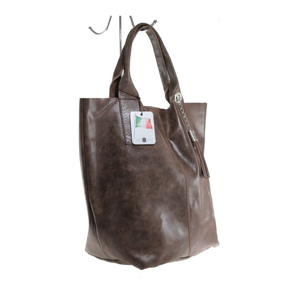 Borsa a mano in pelle marrone Moe - Chicca Borse-image-2