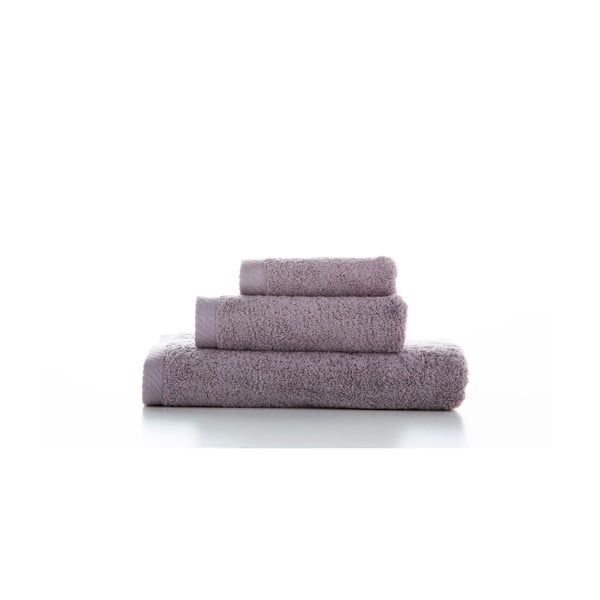 Set di 3 asciugamani in cotone viola, 70 x 140 cm Lisa Coral - El Delfin