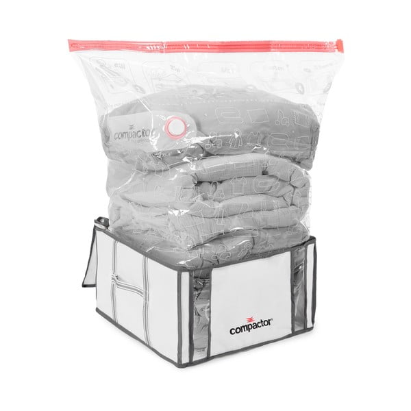 Organizer per vestiti sottovuoto/rinforzato in tessuto 42x25x25 cm Life – Compactor-image-4