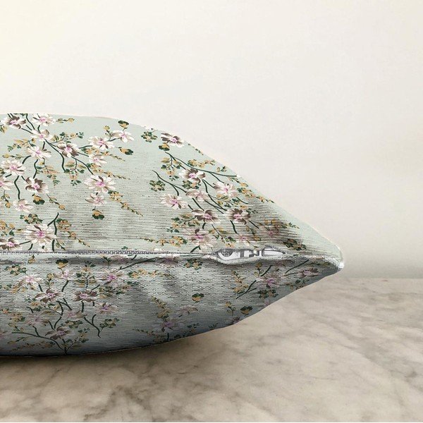 Federa verde in misto cotone Bloom, 55 x 55 cm - Minimalist Cushion Covers-image-1