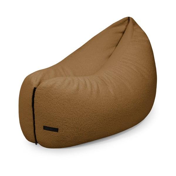 Pouf a sacco per bambini marrone con rivestimento in bouclé Clip Clap 115 – SLOWDOWN