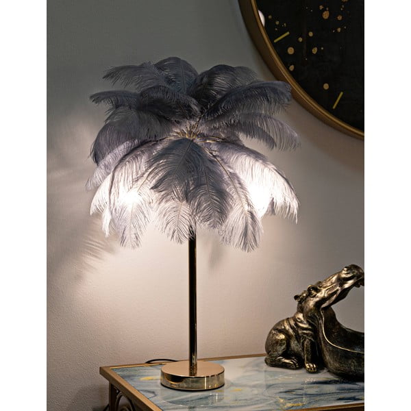 Lampada da tavolo grigia-oro (altezza 55 cm) Palm - Mauro Ferretti-image-1