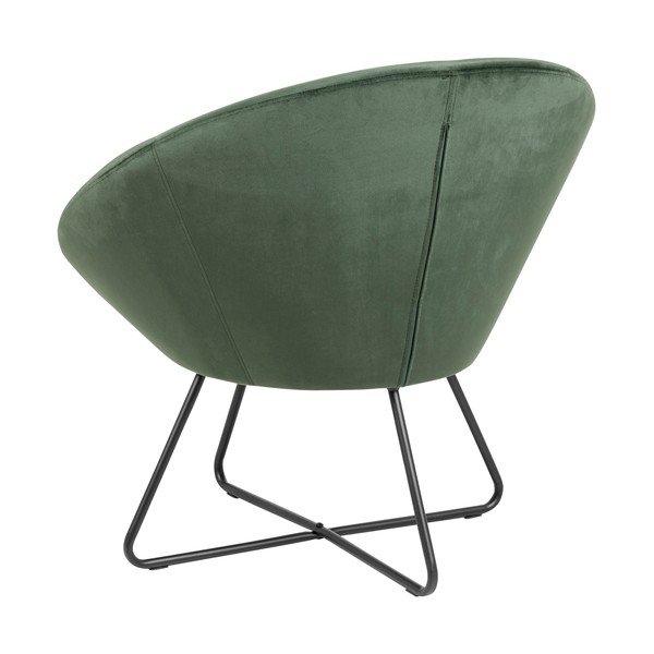 Poltrona in velluto verde Center - Actona-image-3