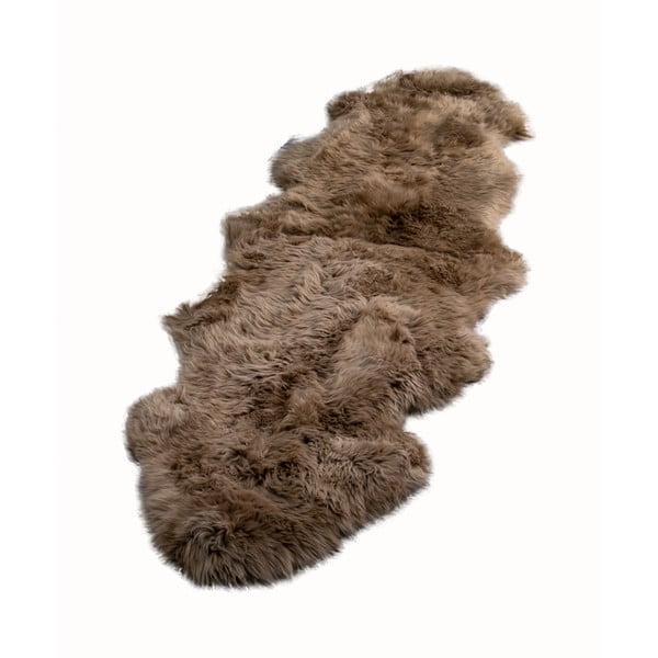 Pelle di pecora marrone Doppio, 60 x 240 cm - Native Natural