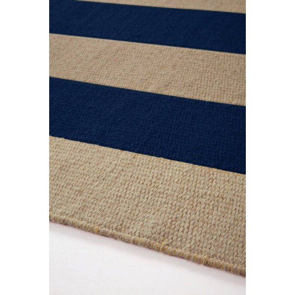 Tappeto blu/beige in misto lana tessuto a mano 200x300 cm Sissel – Jotex-image-2