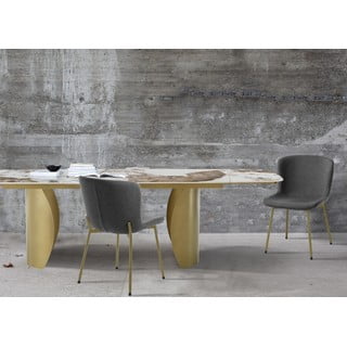 Sedie da pranzo in set grigio scuro 2 pz Snug – Tomasucci