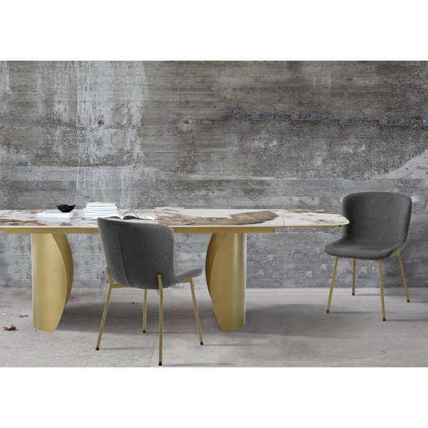 Sedie da pranzo in set grigio scuro 2 pz Snug – Tomasucci-image-1