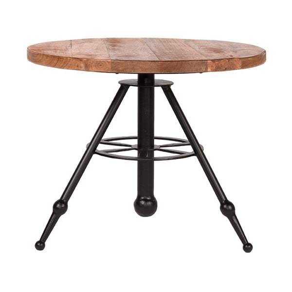 Tavolino con piano in legno di mango , ⌀ 60 cm Solid - LABEL51
