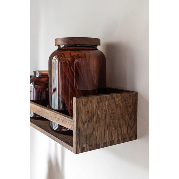 Attaccapanni da parete in rovere marrone con ripiano 60 cm Showcase - Mette Ditmer Denmark-image-4