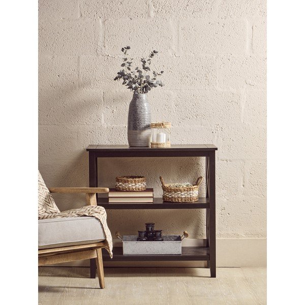 Scaffale nero in pino massiccio 40x81x81 cm Heritage – Premier Housewares-image-1