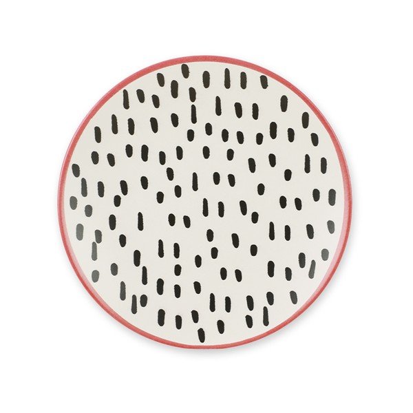 Set di 6 piatti da dessert in ceramica, 20 cm Brush Dots - My Ceramic