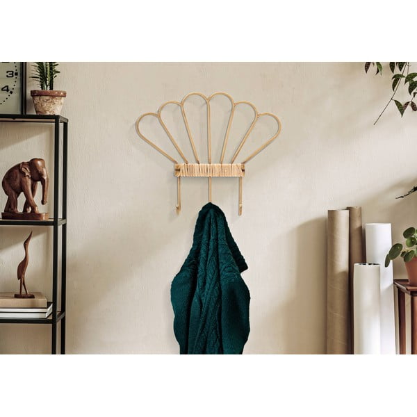 Appendiabiti da parete in metallo in colore naturale Panama - Mauro Ferretti-image-1