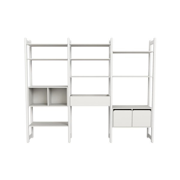 Scaffale per bambini bianco parte Omega, altezza 189,2 cm Shelfie - Flexa