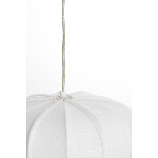 Lampadario color crema con paralume in tessuto Zubedo – Light & Living-image-4