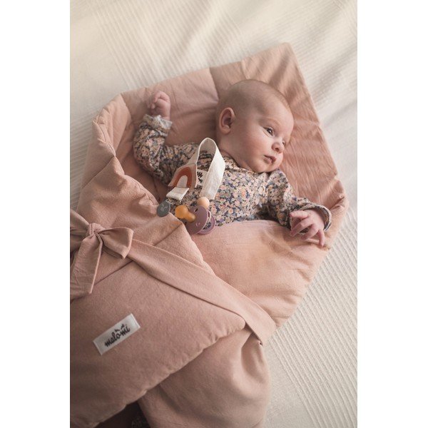 Fascia per neonati in cotone rosa 75x75 cm - Malomi Kids-image-1
