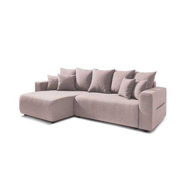 Divano letto Envy rosa chiaro divano angolare bifacciale Envy - Bobochic Paris-image-4
