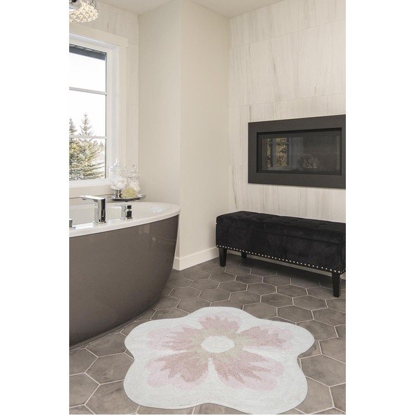 Tappeto da bagno in cotone rosa Irya Home Collection Lavin - Foutastic-image-1