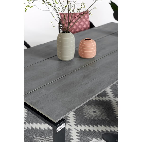 Set da pranzo da giardino per 6 persone con sedia Joanna nera e tavolo Strong, 210 x 100 cm Strong & Joanna - Bonami Selection-image-1