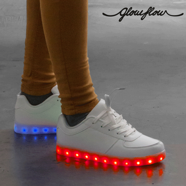 Scarpe da ginnastica a LED bianche GlowFlow, misura 40 - InnovaGoods-image-1