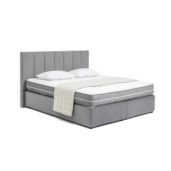 Letto boxspring grigio 160x200 cm Olia Bold Line – Bonami Selection