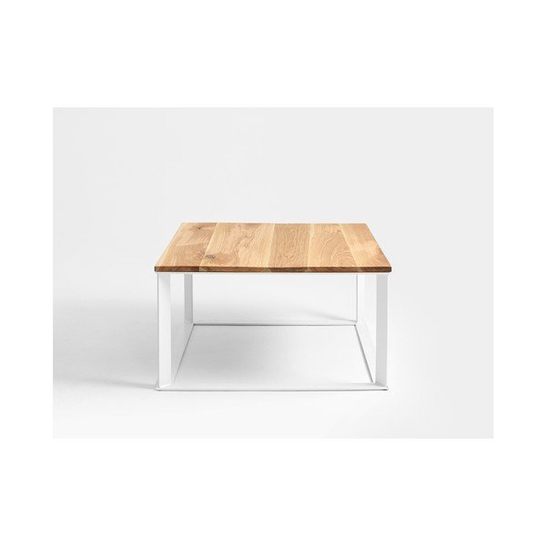 Konferenční stolek s bílým podnožím a dubovou deskou Custom Form Skaden-image-1