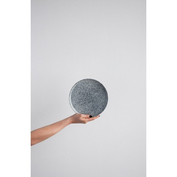 Piatto piccolo in gres bianco e nero , ø 20 cm Mess - ÅOOMI-image-2