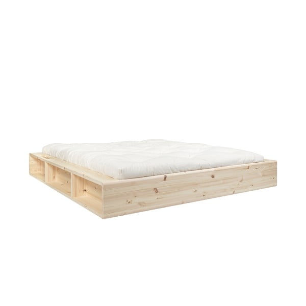 Letto matrimoniale in legno massiccio con contenitore e futon Comfort Mat , 180 x 200 cm Ziggy - Karup Design
