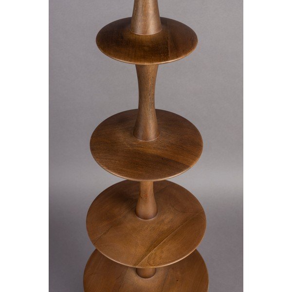 Lampada da terra color crema/colore naturale scuro con paralume in tessuto (altezza totale 179 cm) Cath – Dutchbone-image-3