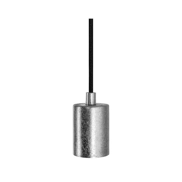 Apparecchio a sospensione nero/argento con paralume in metallo ø 5 cm Cero - Sotto Luce-image-1