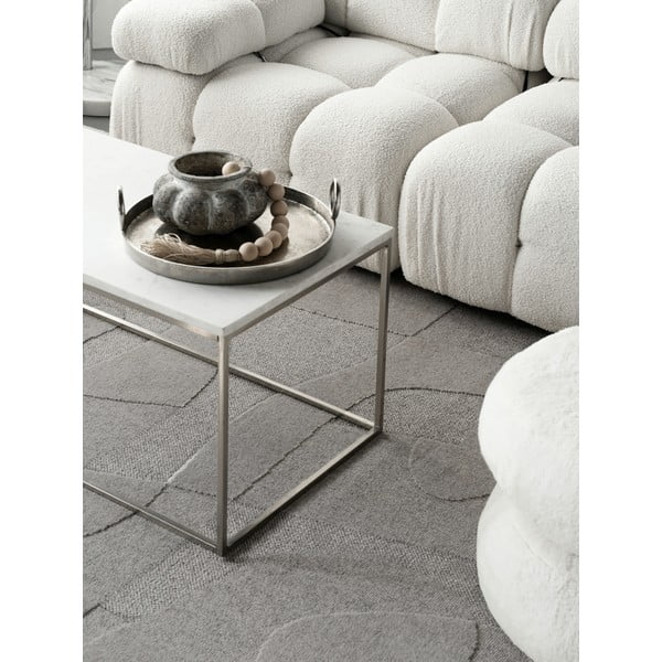 Tappeto in lana grigio 200x300 cm Morphic Botanica - Agnella-image-4