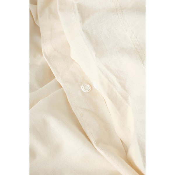 Set copripiumino e federa color crema in cotone organico per letto singolo 150x200 cm Juliette – Ellos Home-image-3