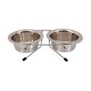 Set di ciotole con supporto in acciaio inox per cane ø 13 cm  Dog Fantasy – Plaček Pet Products