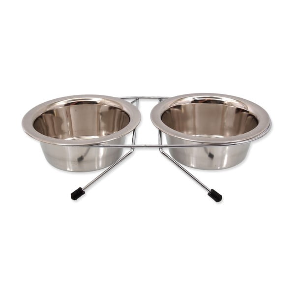 Set di ciotole con supporto in acciaio inox per cane ø 13 cm  Dog Fantasy – Plaček Pet Products
