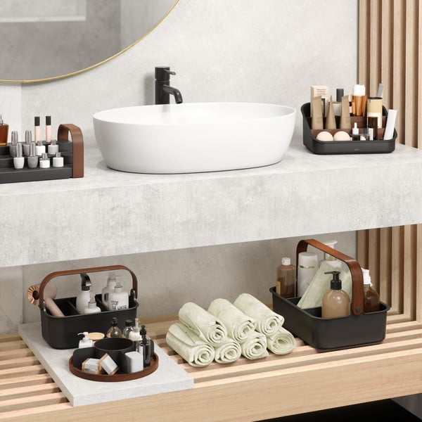 Organizer da bagno nero in plastica riciclata Bellwood - Umbra-image-3