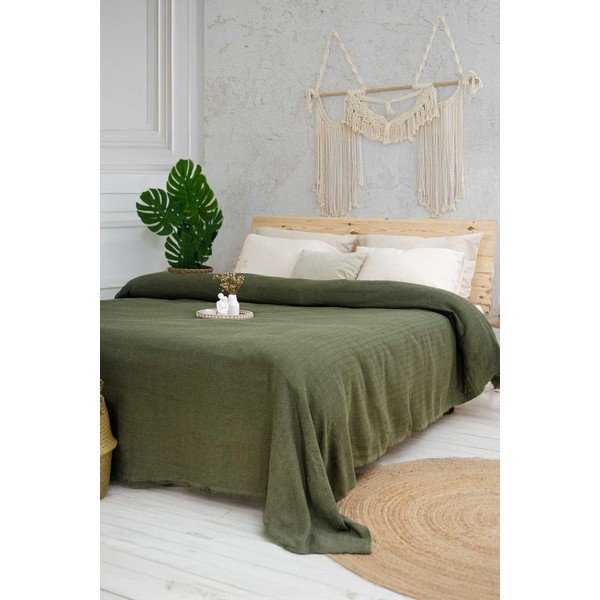 Copriletto color kaki 240x220 cm Marla  – Mijolnir